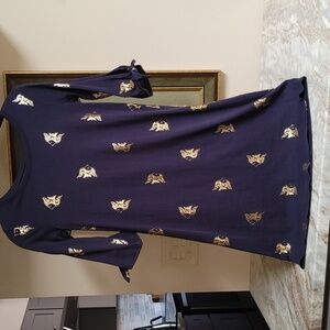Lilly Pulitzer Navy Knit Gold Fish Dress Size XXS